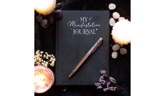 Manifestation Journal with Amethyst Pen