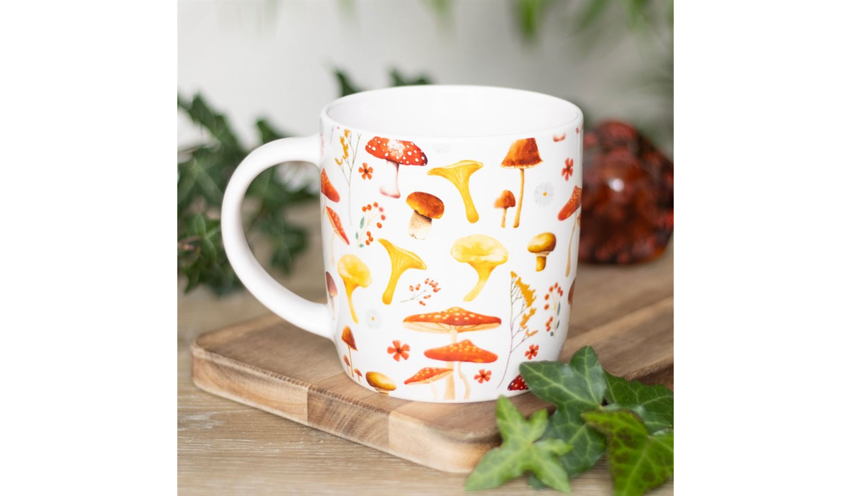 All Over Mushroom Print Mug