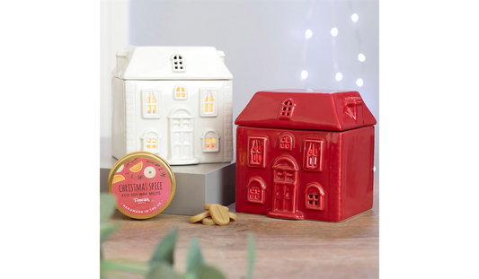 Red Ceramic House Oil Burner