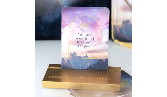 Ethereal Affirmation Cards with Wooden Stand