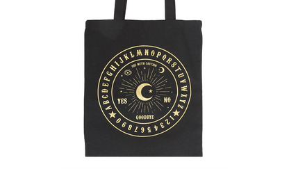 Black and Gold Talking Board Polycotton Tote Bag