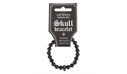 Black Obsidian Skull Bracelet