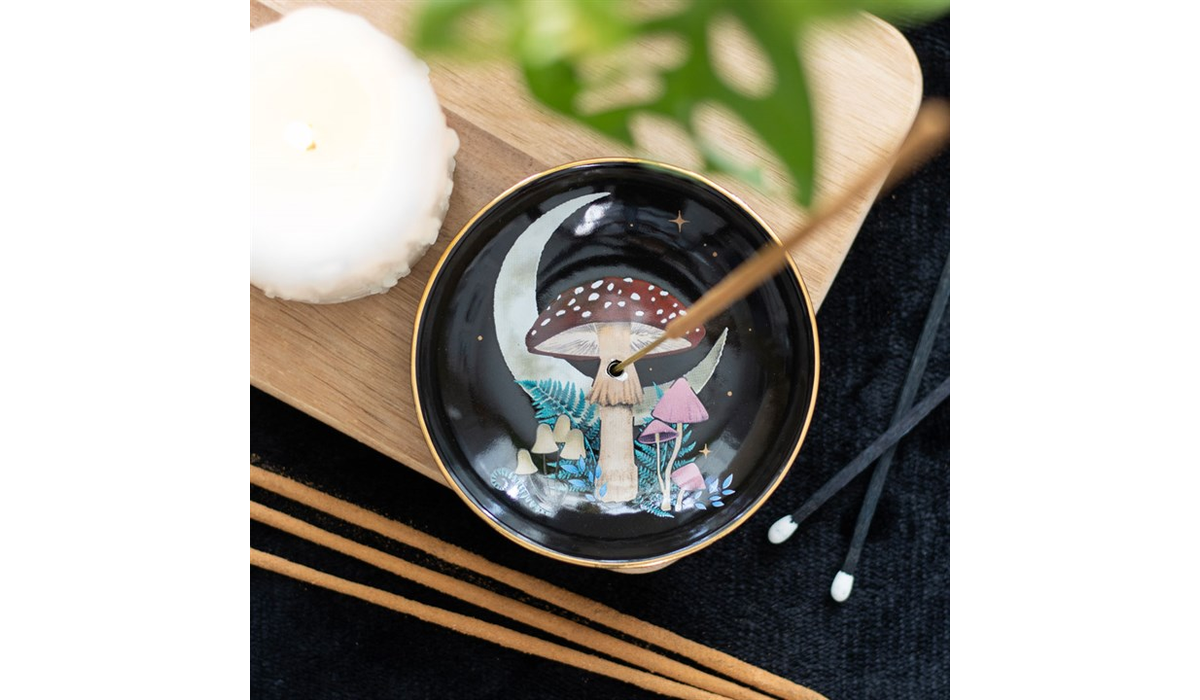 Forest Mushroom Ceramic Incense Plate