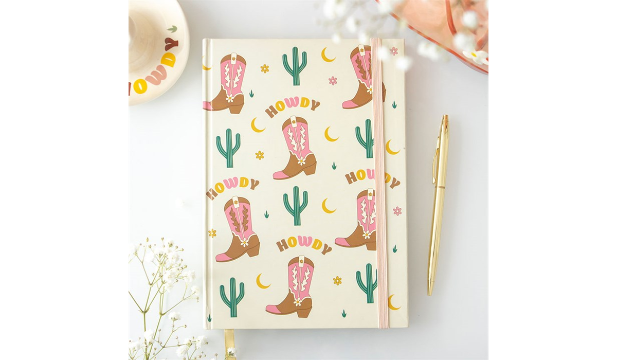 Cowboy Boot A5 Notebook with Sticker Sheet