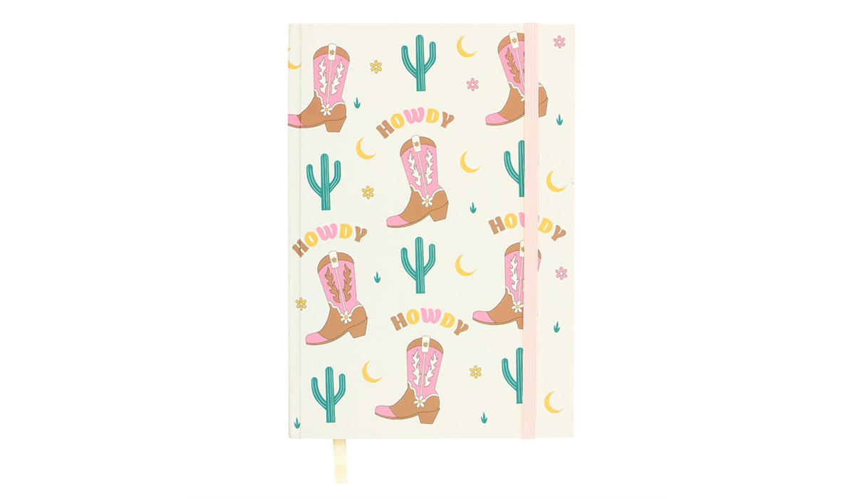 Cowboy Boot A5 Notebook with Sticker Sheet