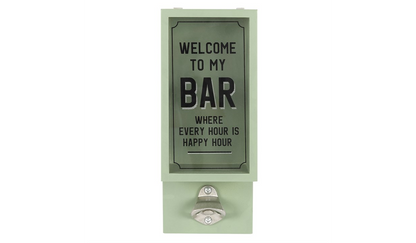 Green Garden Bar Bottle Opener Plaque