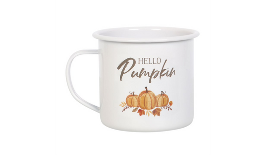 Hello Pumpkin Enamel Mug