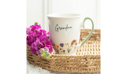 Grandma Wildflower Pedestal Mug