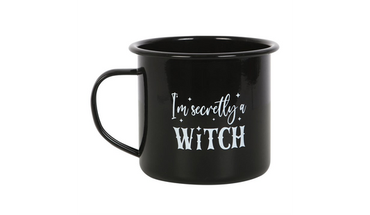 I'm Secretly A Witch Enamel Mug