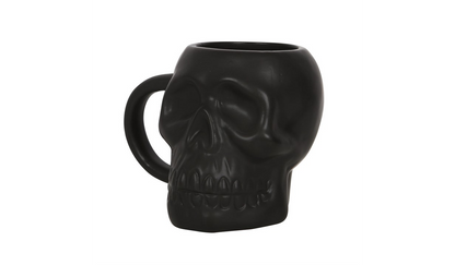 Matte Black Skull Mug