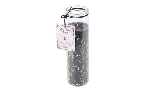 Crystal Witch Jasmine Tube Candle with Amethyst Chips