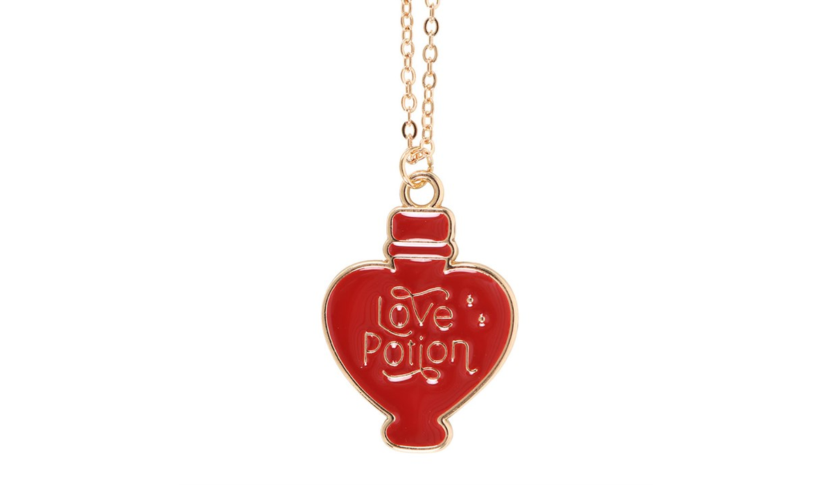 Love Potion Enamel Necklace Card