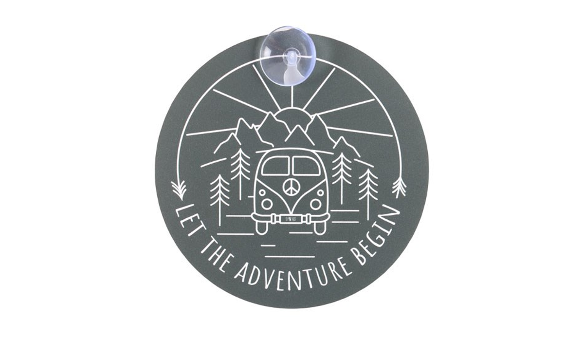 Let The Adventure Begin Window Sign