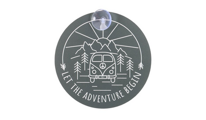 Let The Adventure Begin Window Sign