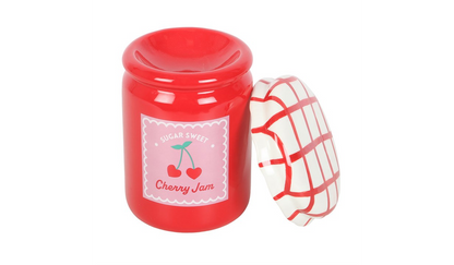 Cherry Jam Jar Oil Burner and Wax Warmer