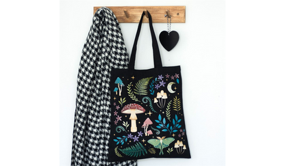 Dark Forest Print Polycotton Tote Bag