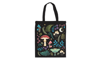 Dark Forest Print Polycotton Tote Bag