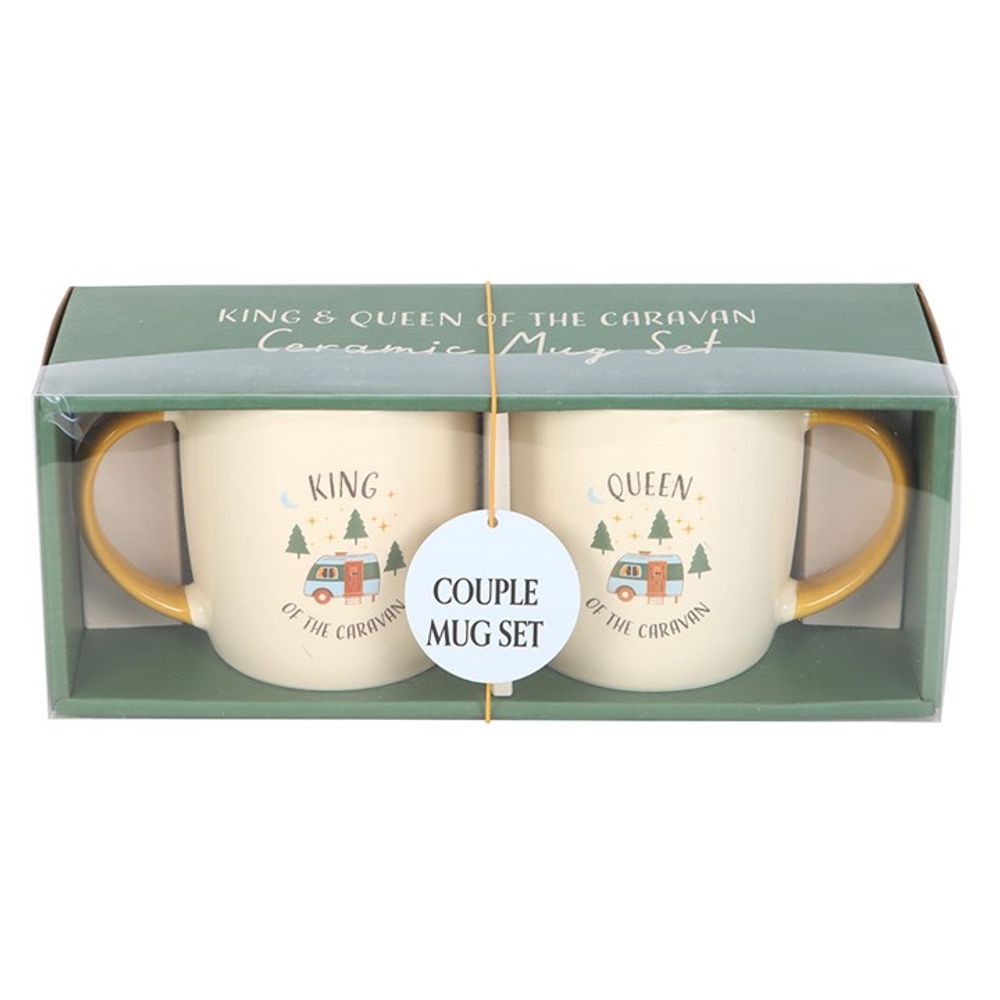 Camping King and Queen Couples Mug Set