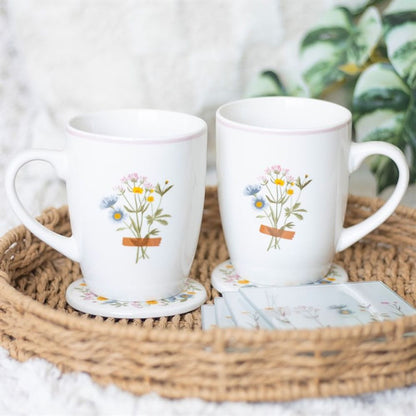 If Grandmas Were Flowers Floral Mug & Coaster Set