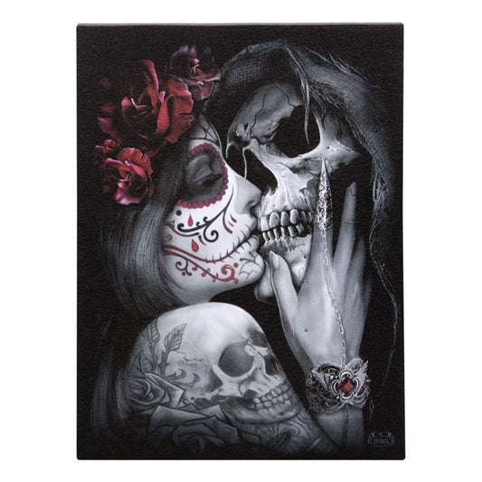 Dead Kiss Canvas Plaque by Spiral Direct